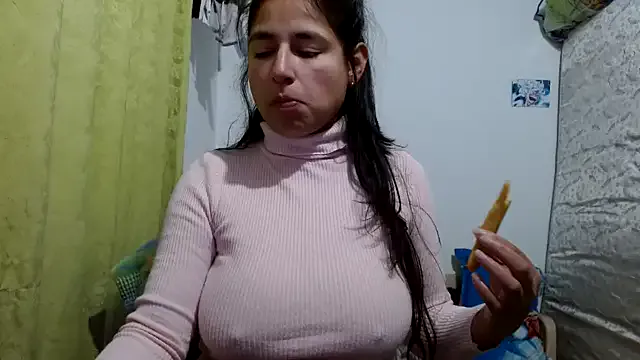 StripChat Escarcha-blue is Freechat Escarcha-blue — stripper show ending with masturbation